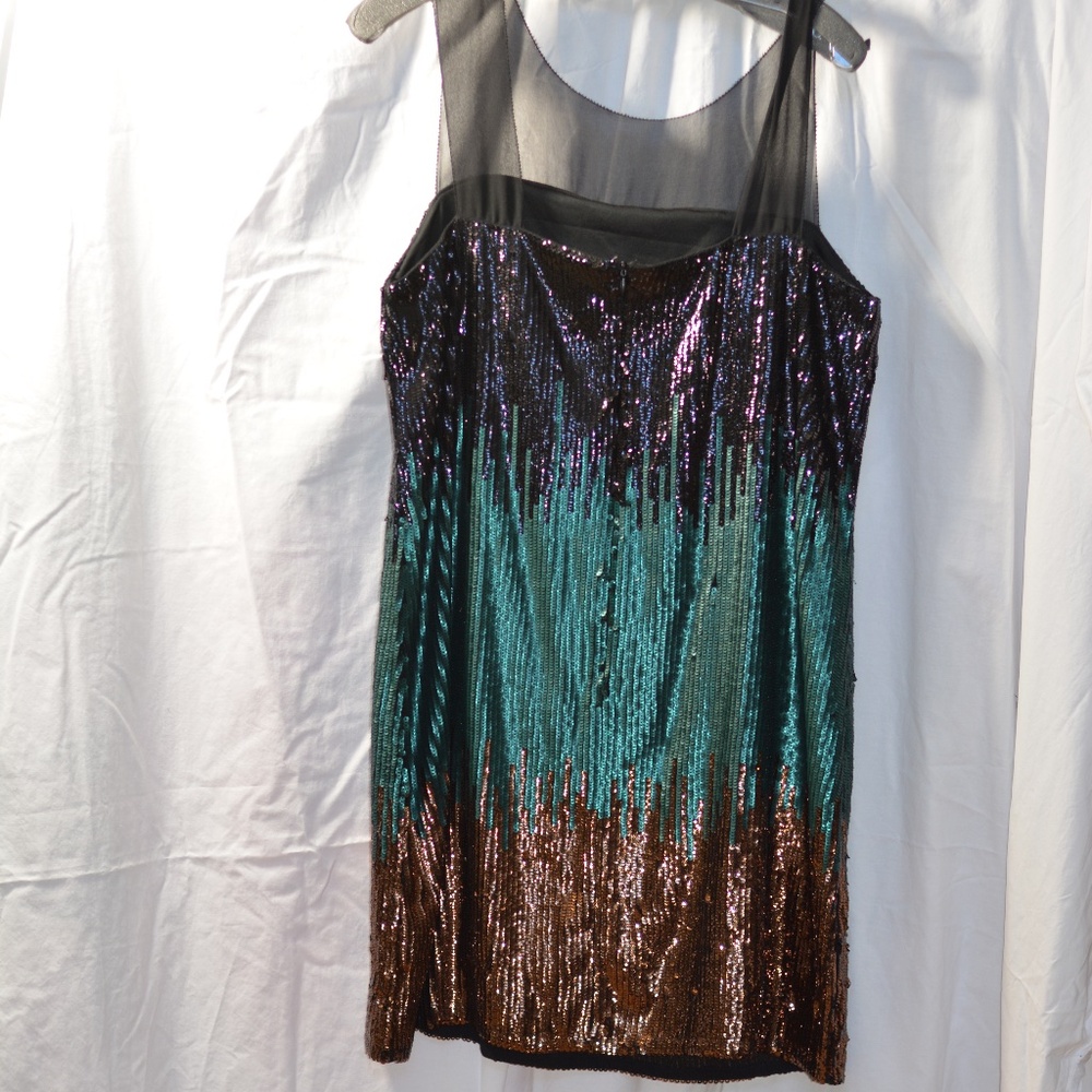 Sequin Tri Color Dress SZ L